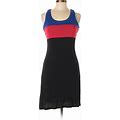 Calvin Klein Casual Dress Scoop Neck Sleeveless: Black Color Block Dresses - Women's Size 2