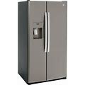 GE Appliances GE 36" Side By Side 25.3 Cu. Ft. Refrigerator, Glass In Gray | 69.88 H X 35.75 W X 34.75 D In | Wayfair 73A9264643a5fd9c2abaa742eeef4f6e