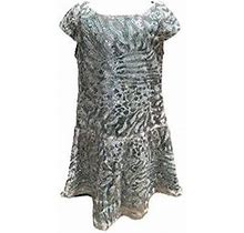 Retro Glam White & Sparkly Silver Sequin Special Occasion Flapper Party Dress (5)