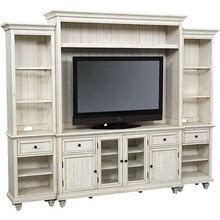 Havertys White Beckley Entertainment Wall | In Alabaster