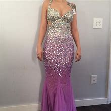 Faviana Dresses | Faviana Prom Dress Size 00 | Color: Purple/Silver | Size: 00