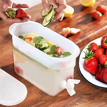 Drink Dispenser For Fridge, Plastic Hands-Free Beverage Dispensers Juice Dispenser For Fridge Lemonade Container Countertop Drink Dispenser With