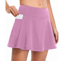 Fulbelle Tennis Skirts For Women Elastic Athletic Golf Skorts With Pockets