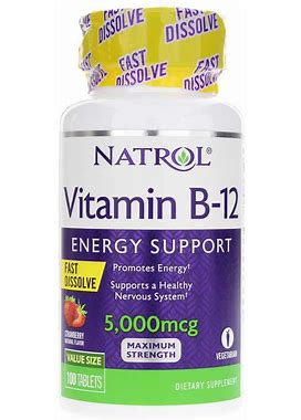 Natrol, Vitamin B-12 5000 Mcg Fast Dissolve, 100 Tablets