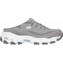 Skechers Women's D'lites - Resilient Shoes | Size 8.5 | Gray/White | Leather/Textile/Synthetic