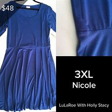 Lularoe Dresses | Lularoe Nicole Dress | Color: Blue | Size: 3X