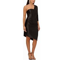 Adrianna By Adrianna Papell Women's One-Shoulder Sheath Dress - Black - Size 2m