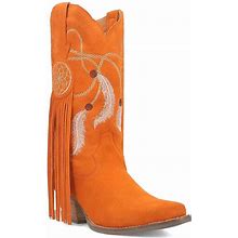 Women's Dingo Day Dream Leather Western Boots, Size: 9, Orange