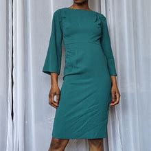 J. Jill Dresses | Nwt J.Jill X Christian Siriano Teal Midi Dress | Color: Green | Size: 0