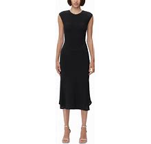 Herve Leger Women's Ruched Woven Combo Sleeveless Gown - Black - Size L