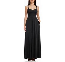 DRESS THE POPULATION Nina Fit & Flare Gown Black