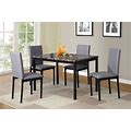 Roundhill Furniture Citico 5Pc Dining Set With Laminated Faux Marble Top Gray