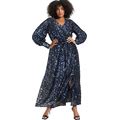 Plus Size Women's Evyre Side Slit Sequin Dress By June+Vie In Exotic Peacock (Size 10/12)