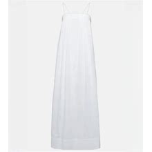 Asceno - Asceno Heather Cotton Batiste Maxi Dress White M