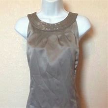 Loft Dresses | Ann Taylor Loft Grey Sequin Dress | Color: Gray/Silver | Size: M