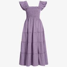 Hill House Dresses | Nwt Hill House Home - Ellie Nap Dress - Plum Floral Jacquard - Medium | Color: Purple | Size: M