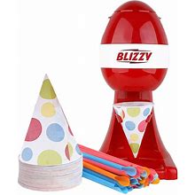 20 Oz. Red Snow Cone Machine With Removable Cone Holder And 20-Paper Cones And Straws