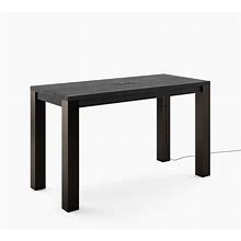 Harlow Bar Height Communal Dining Table With Power, Ebony On Ash, 72" L X 32" W | Pottery Barn