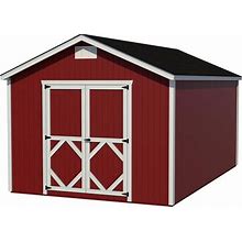 Little Cottage Co. 10X16 Classic Gable Shed With Floor, Wood Do-It-Yourself Precut Kit, Outdoor Storage For Backyard, Garden, Lawn