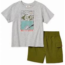 Avalanche Little Boys 2-Pc. Short Set | Gray | Regular 4 | Clothing Sets Short Sets