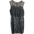 NWT Adrianna Papell Silver Beaded Sleeveless Women's Cocktail Dress 12 MSRP $200