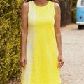 Fresh Produce Dresses | Fresh Produce 2X Lemondrop Bamboo Marissa Dress | Color: White/Yellow | Size: 2X
