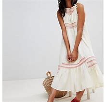 Free People Dresses | Another Love Smocked Free People Maxi Dress | Color: Cream/White | Size: M