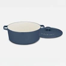 Cuisinart Chef's Classic Enameled Cast Iron Cookware 7 Qt. Round Covered Casserole- Provencal Blue