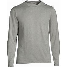 Lands' End Men's Gray Big Long Sleeve Active T-Shirt - - - 4XL