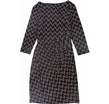 Ralph Lauren Womens 3-Tone Bodycon Dress, Black, 0