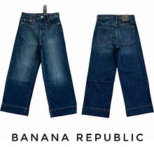 Banana Republic Womens High-Rise Wide-Leg Crop Jean Size 25/0