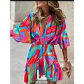 Chicme Dresses | Sale Scalloped Hem Darling Wrap Look Dress!! | Color: Orange/Pink | Size: S