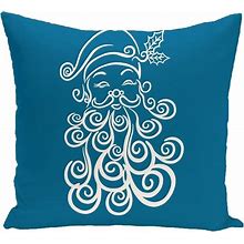 Blue/ Red/ Grey/ Green Decorative Holiday Pattern 26-Inch Pillow - Teal