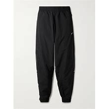Nike Solo Swoosh Tapered Logo-Embroidered Taffeta Track Pants - Men - Black Pants - M