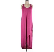 Nic + Zoe Casual Dress - Midi Scoop Neck Sleeveless: Pink Solid Dresses - Women's Size Medium