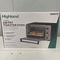 Highland Crisp N Bake Air Fry 4-Slice Toaster Oven, Silver & Black, TO1787S