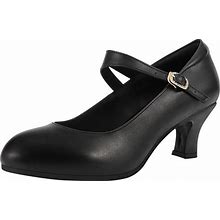 Ankle Strap Dance Heels Womens Character Shoes Ballroom Latin Dress Pumps