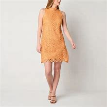 Robbie Bee Sleeveless Daisy Lace Shift Dress | Orange | Womens 12 | Dresses Shift Dresses | Spring Fashion | Easter Fashion