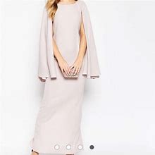 Asos Dresses | Asos Extreme Cape Knot Front Maxi Dress / Gown | Color: Cream | Size: 4