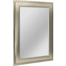 Head West Two-Step Distressed Silver Beveled Glass Accent Mirror