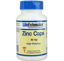 Life Extension Zinc Caps 50 Mg - 90 Vegetarian Capsules