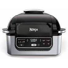 Ninja Foodi Ag301 5-In-1 Indoor Electric Countertop Grill With 4-Quart Air Fryer, Roast, Bake, Dehydrate, And Cyclonic Grilling
