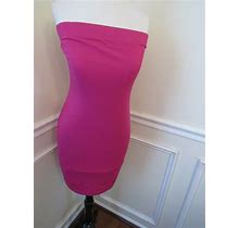 Womens Iris Pink Fuchsia Solid Strapless Halter Dress Size Medium -Brand New!!