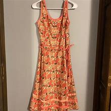 Loft Dresses | Ann Taylor Loft Vintage Style Floral Dress | Color: Pink/White | Size: 8
