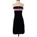 Prairie New York Casual Dress - Sheath Strapless Sleeveless: Black Solid Dresses - Women's Size X-Small