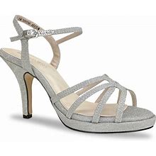 Touch Ups By Benjamin Walk Mae Platform Sandal | Women's | Silver Metallic | Size 6.5 | Heels | Sandals | Ankle Strap