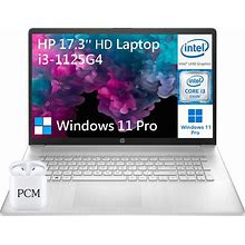 HP 17.3 Inch Business Laptop, 11th Gen Intel Core I3-1125G4, 16GB RAM, 1TB SSD, Windows 11 Pro, Wi-Fi, Bluetooth, Webcam, HDMI, Natural Silver, PCM