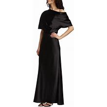 Amsale Dresses | Amsale Satin One-Shoulder Gown | Color: Black | Size: 2