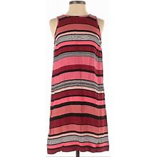 Loft Dresses | Ann Taylor Loft Pink/Black Striped Sleeveless Crew Neck Shift Dress Small Petite | Color: Black/Pink | Size: Sp
