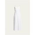 Victoria Beckham Cami Sweetheart-Neck Cotton Maxi Dress, White, Women's, 12 Uk (8 Us), Casual & Work Dresses Maxi Dresses